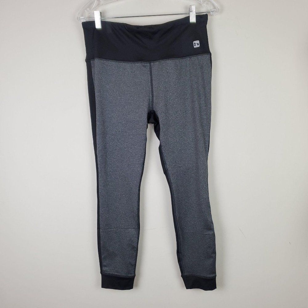 Hind H Motion Gray Black Reflect Strip Jogger Pants Leggings Women's Size Large